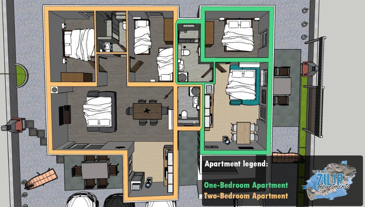 Zilip Apartments Vir Dış mekan fotoğraf